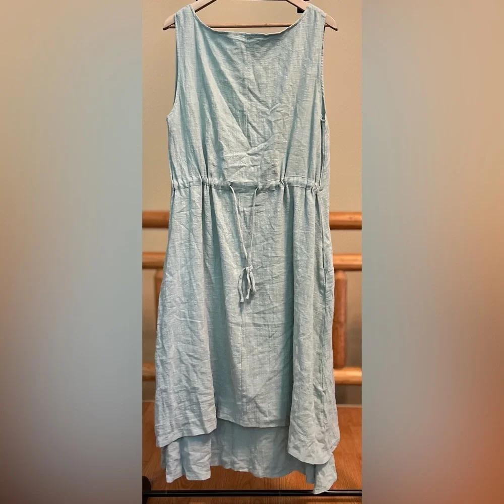 🪺Light Blue Double-Layer Midi Dress